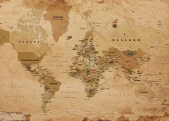 Kleine Wereldkaart Nostalgisch 1421