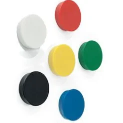 Magneten, 30 mm, 10 stuks, diverse kleuren