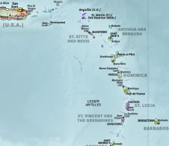Midden-Amerika en Caraïben Natuurkundig 1708