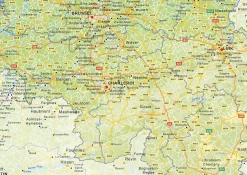 Natuurkundige landkaart België 1425