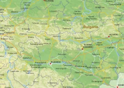 Natuurkundige landkaart Bulgarije 1427
