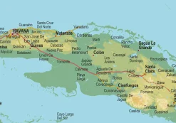Natuurkundige Landkaart Cuba 2052
