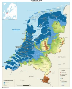 Natuurkundige Overstromingskaart Nederland 1494