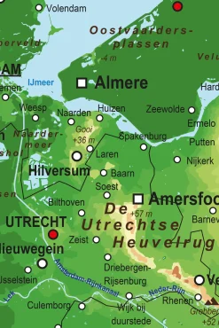 Natuurkundige Schoolkaart Nederland 1413
