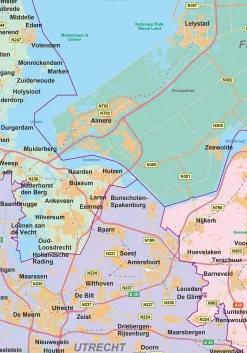 Nederlandkaart met provincies 601