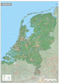 Nederland Kaart Natuurkundig 1688