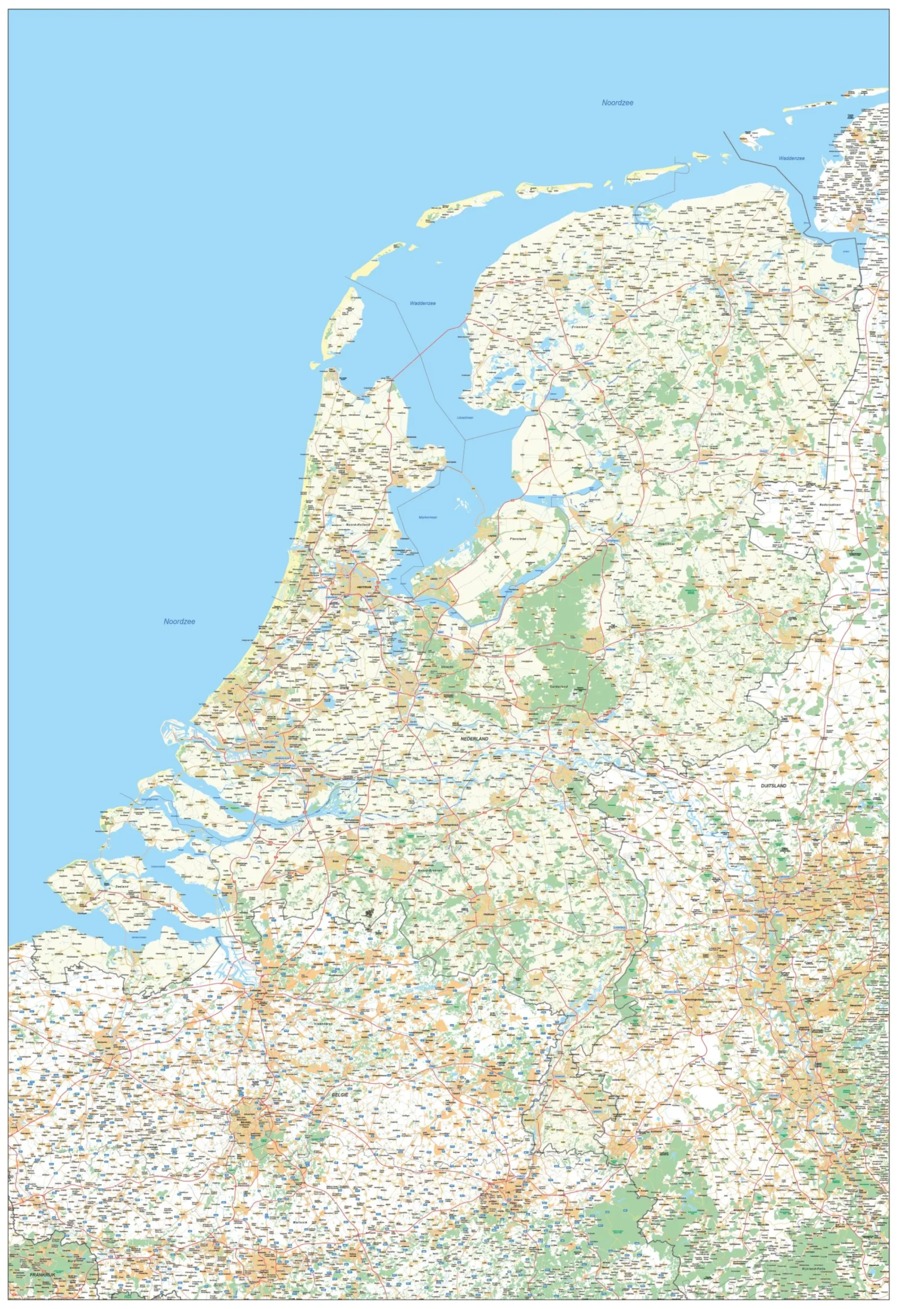 Nederland Wegenkaart XXL 1771