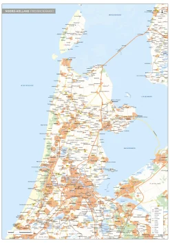 Noord-Holland Provinciekaart Staatkundig 1557