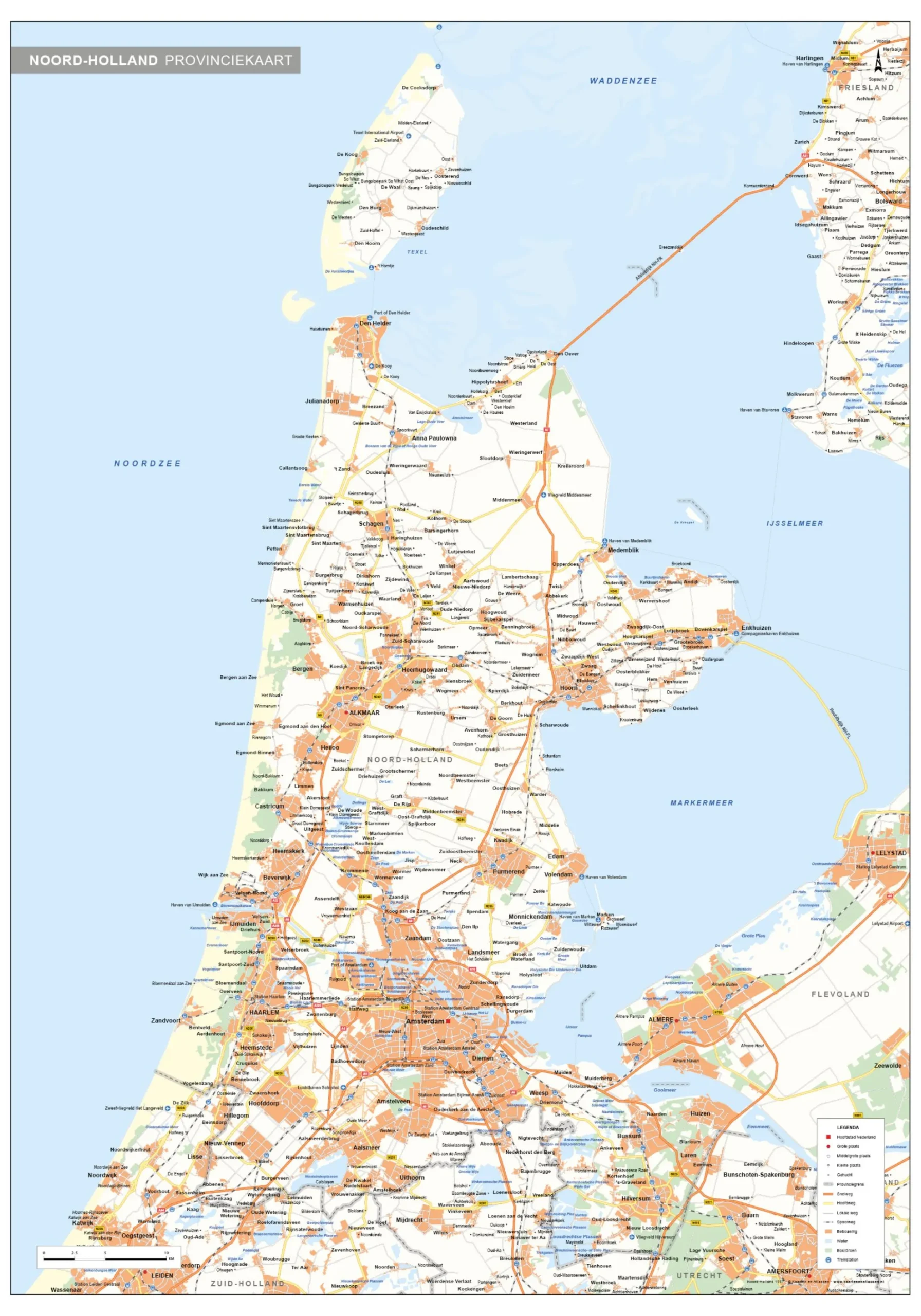 Noord-Holland Provinciekaart Staatkundig 1557