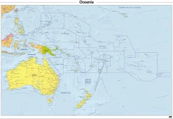 Oceanië staatkundige kaart 639