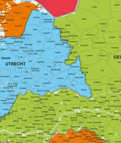 Plaatsnamenkaart Nederland 1263