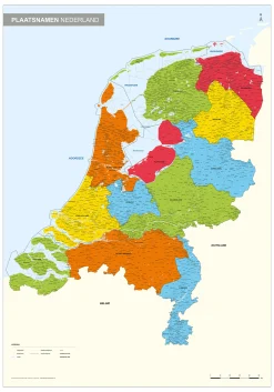 Plaatsnamenkaart Nederland 1263