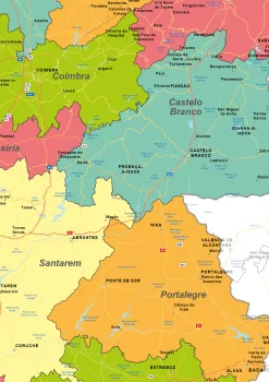 Portugal Landkaart 1547