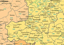 Postcode-/(Deel)Gemeente België 1- en 4-cijferig 1811