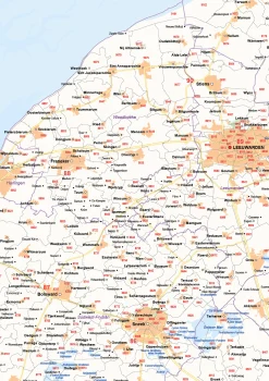 Postcode-/Gemeentekaart Friesland 240