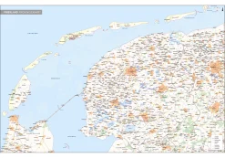 Postcode-/Gemeentekaart Friesland 240
