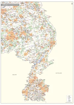 Postcode-/Gemeentekaart Limburg 245