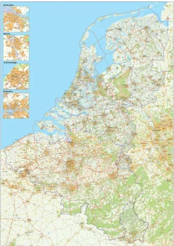 Postcodekaart Benelux 4-cijferig 764