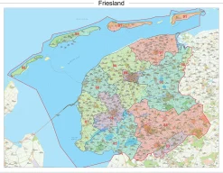Postcodekaart Provincie Friesland 619