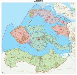 Postcodekaart Provincie Zeeland 611