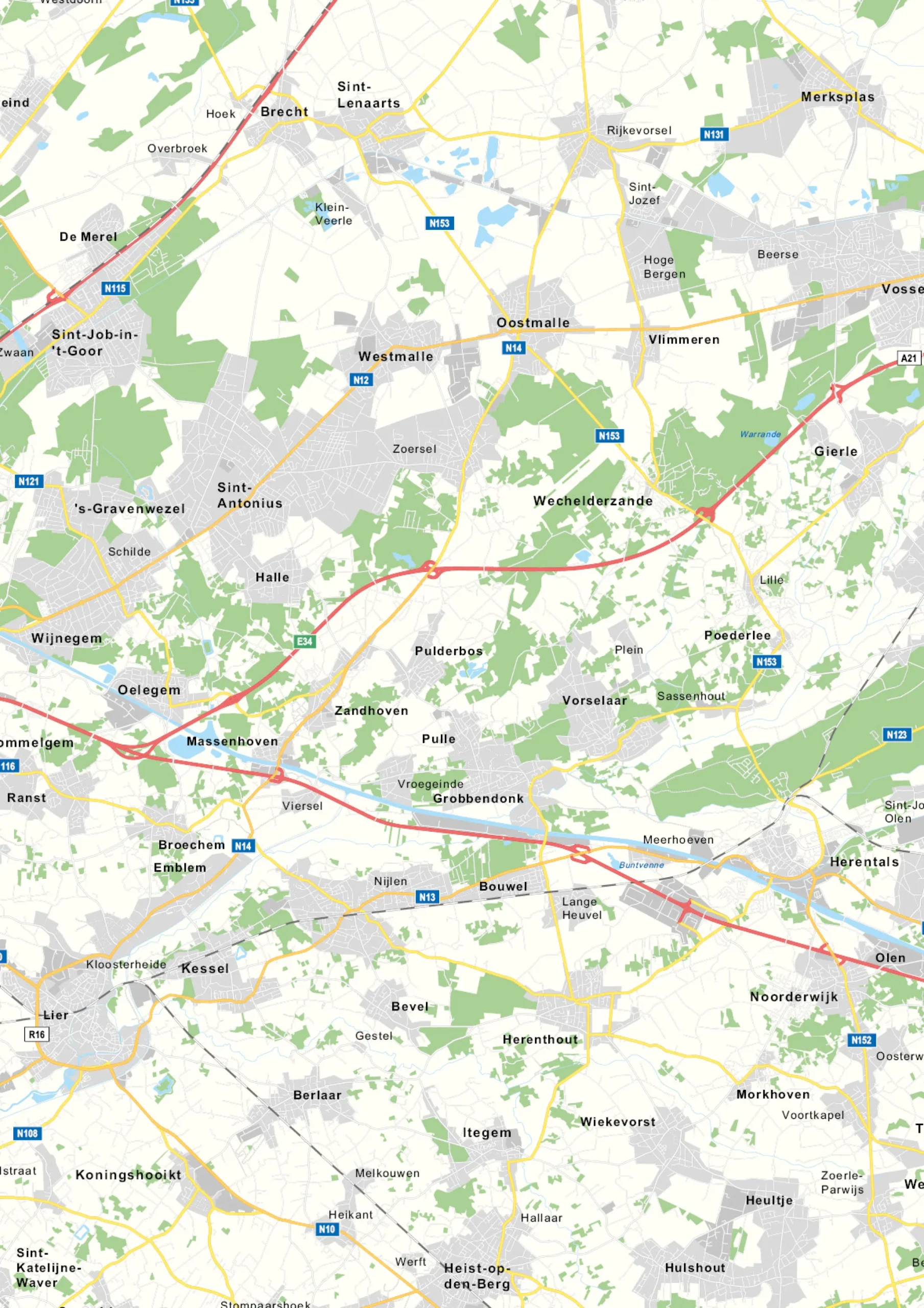 Provinciekaart Antwerpen 349