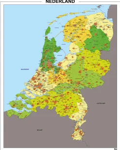 Provinciekaart Nederland 1386