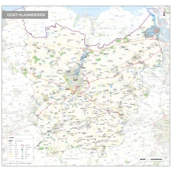 Provinciekaart Oost-Vlaanderen 348
