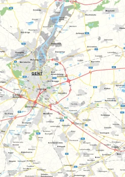 Provinciekaart Oost-Vlaanderen 348