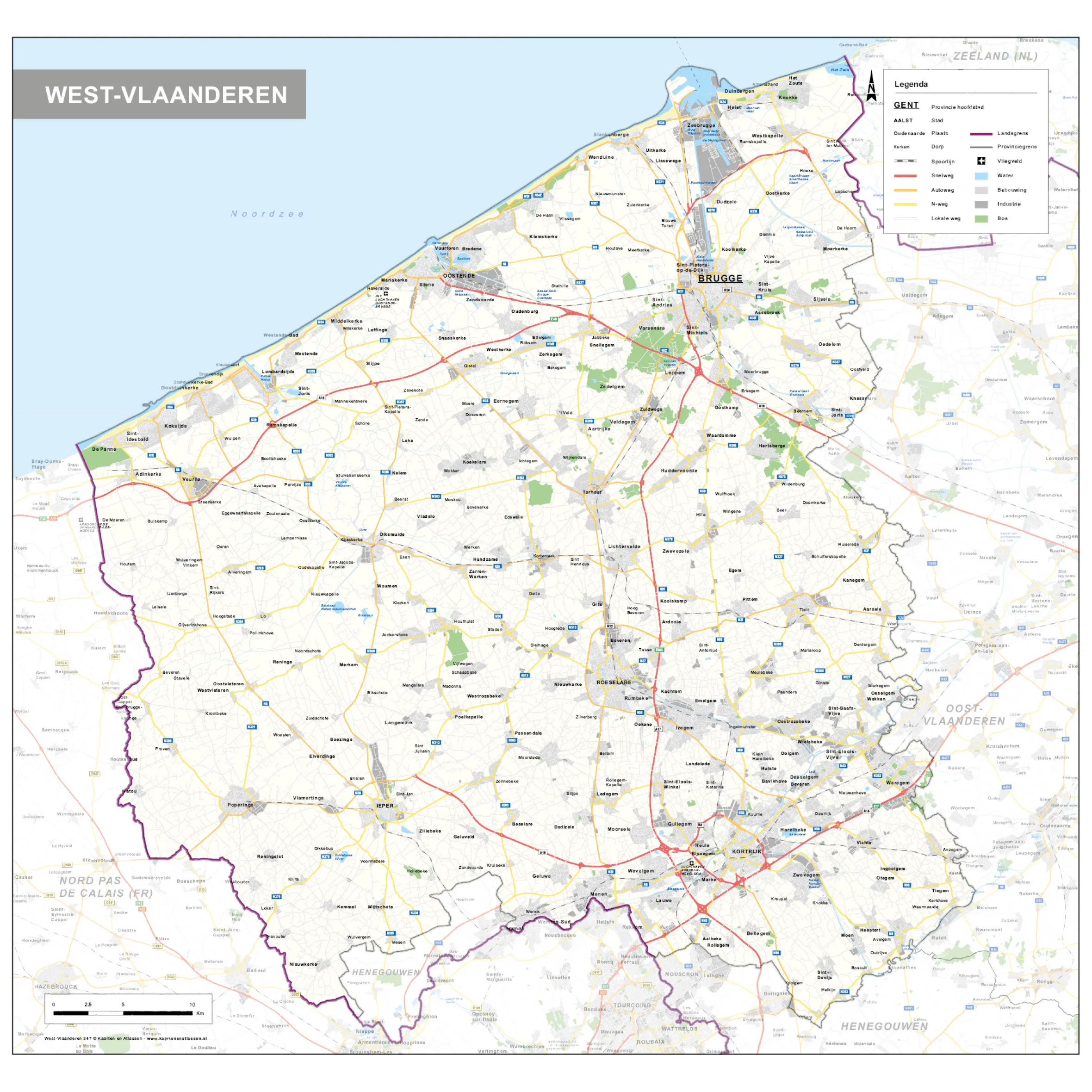 Provinciekaart West-Vlaanderen 347