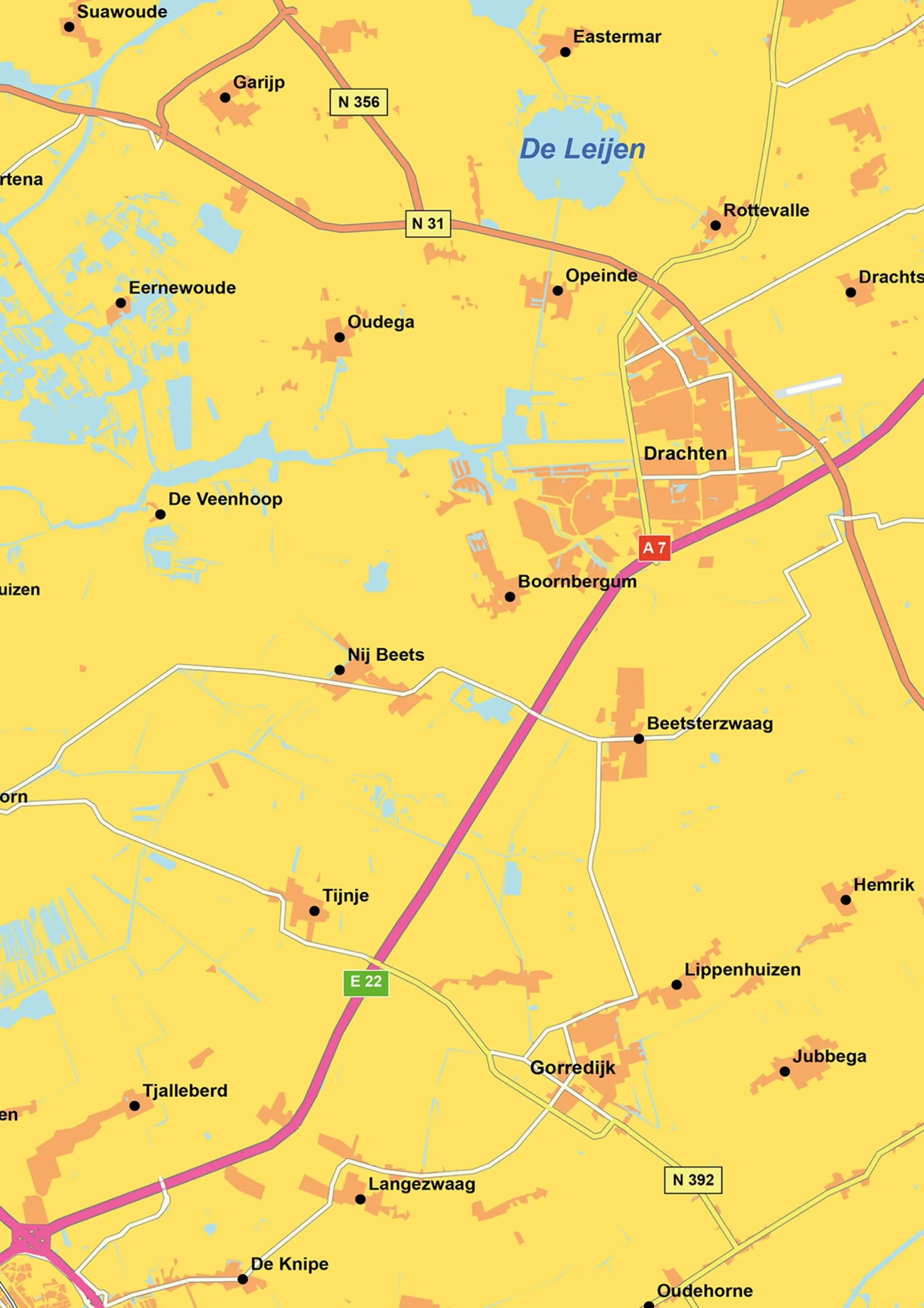 Regiokaart Noord Nederland 1801