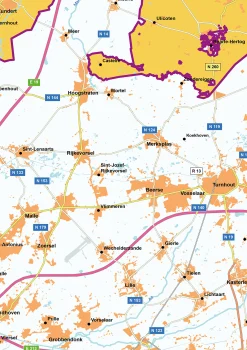 Regiokaart Zuid Nederland 1805