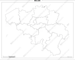 Schoolkaart België (blind) 1437