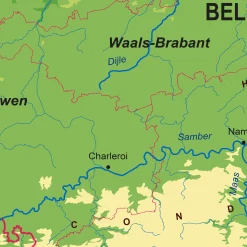 Schoolkaart België Natuurkundig 1829