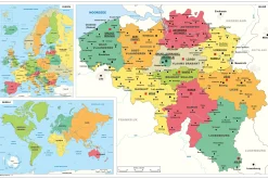 Schoolkaart België/Wereld/Europa 529