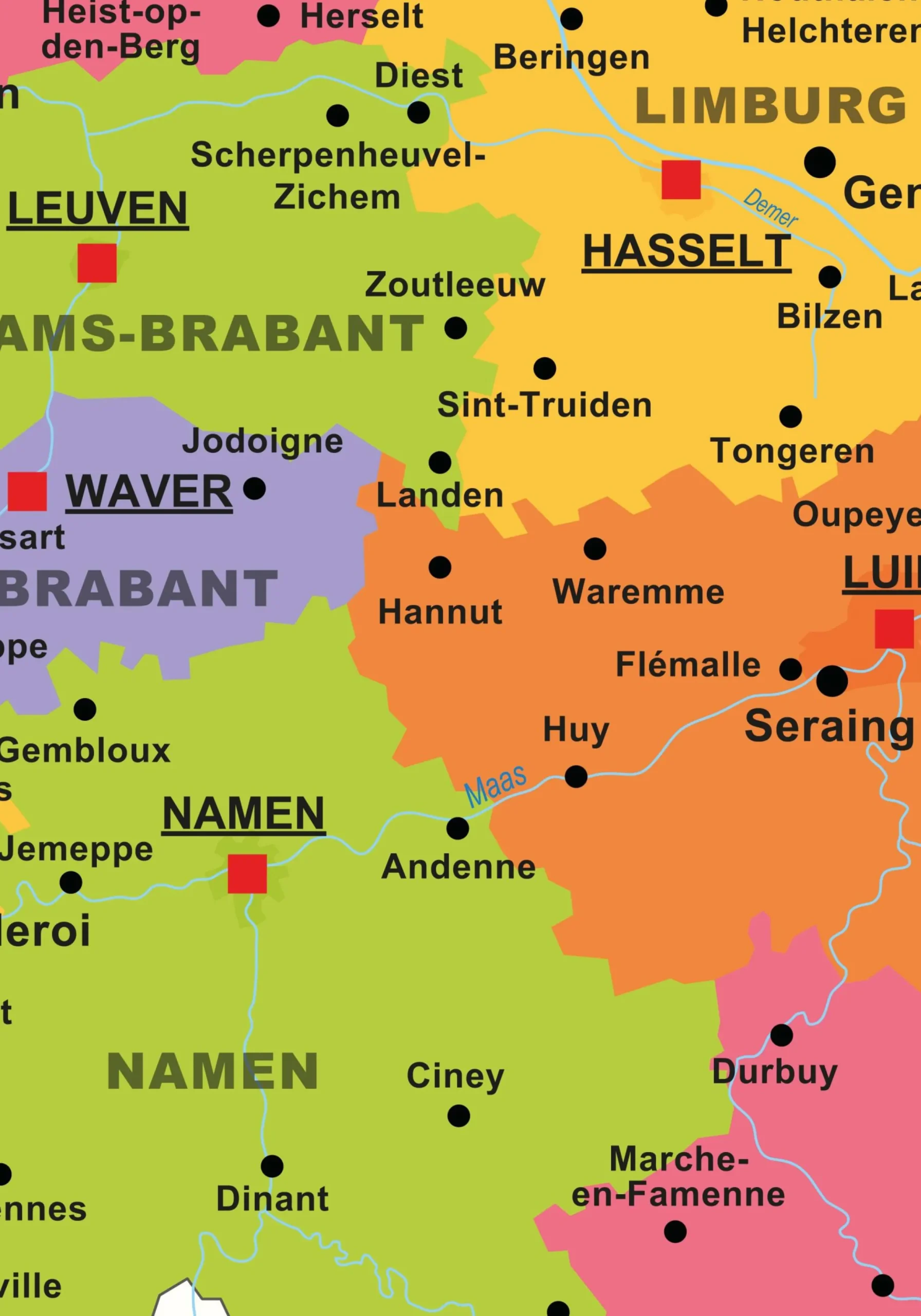 3 Schoolkaarten België/Europa/Wereld 1298