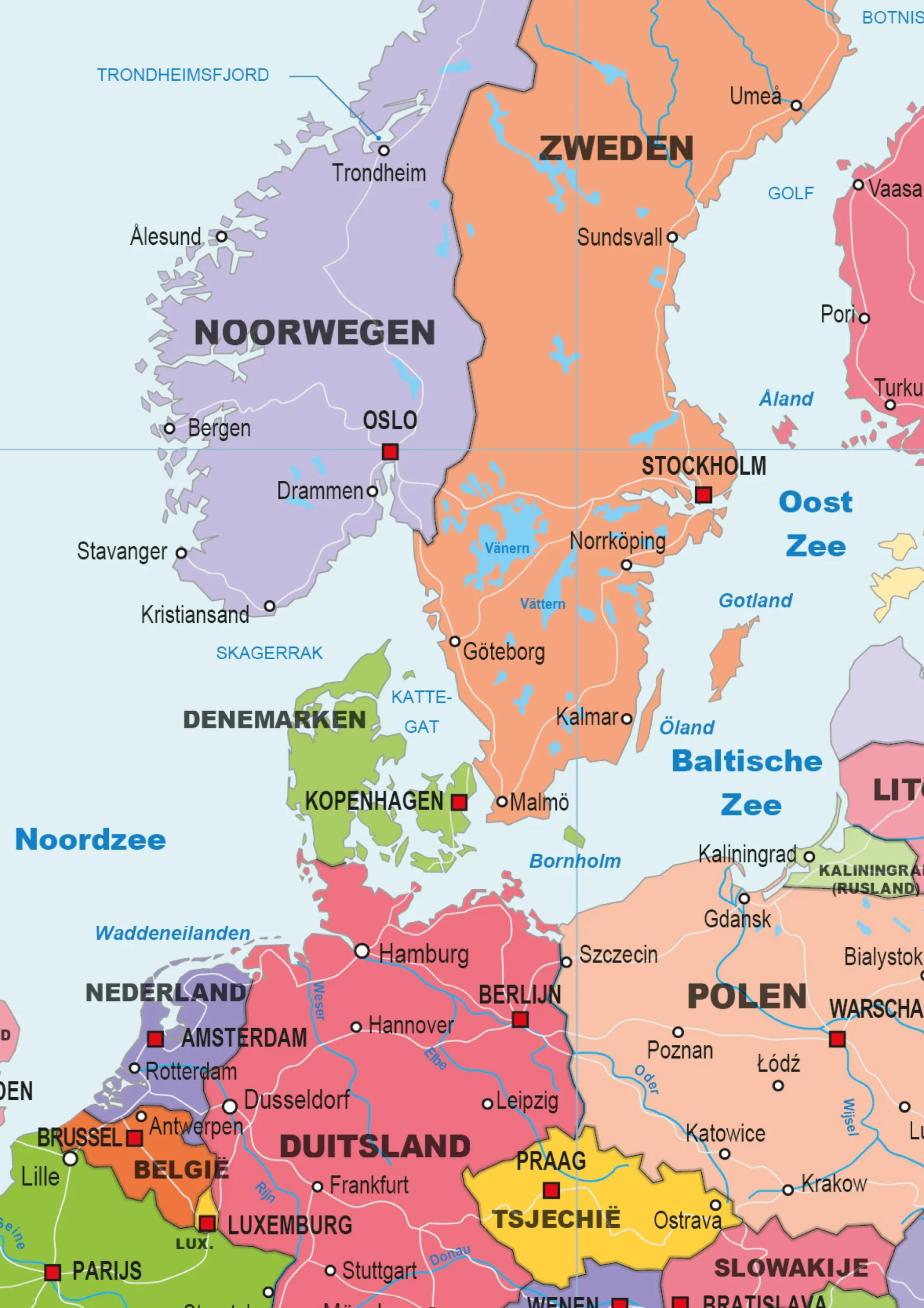 3 Schoolkaarten België/Europa/Wereld Gedetailleerd 1414