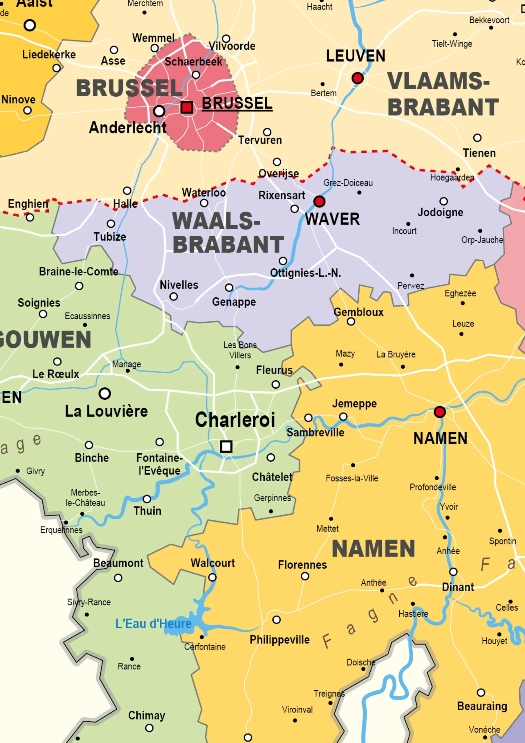 3 Schoolkaarten België/Europa/Wereld Gedetailleerd 1414