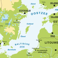 Schoolkaart Europa Natuurkundig 1300