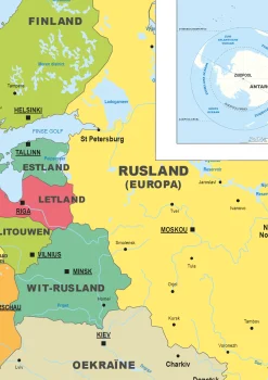 Schoolkaart Europa/Wereld/Nederland 299