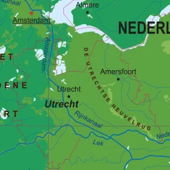 Schoolkaart Nederland Natuurkundig 1830