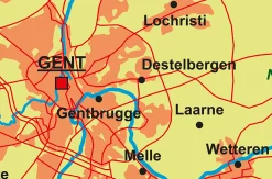 Schoolkaart provincie Oost-Vlaanderen 1819