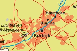 Schoolkaart provincie West-Vlaanderen 1821