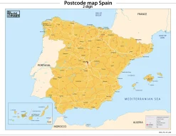 Spanje 2-cijferige postcodekaart 208