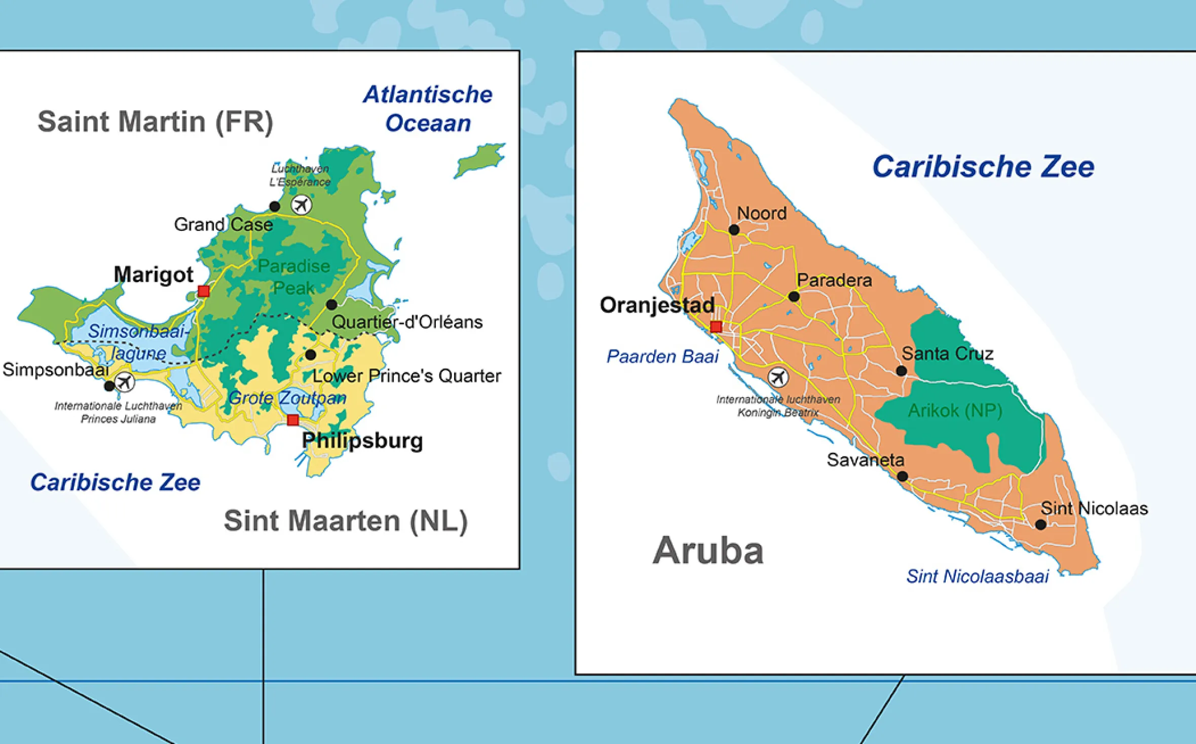 Staatkundige kaart Caribisch gebied met overzeese gebiedsdelen 1810