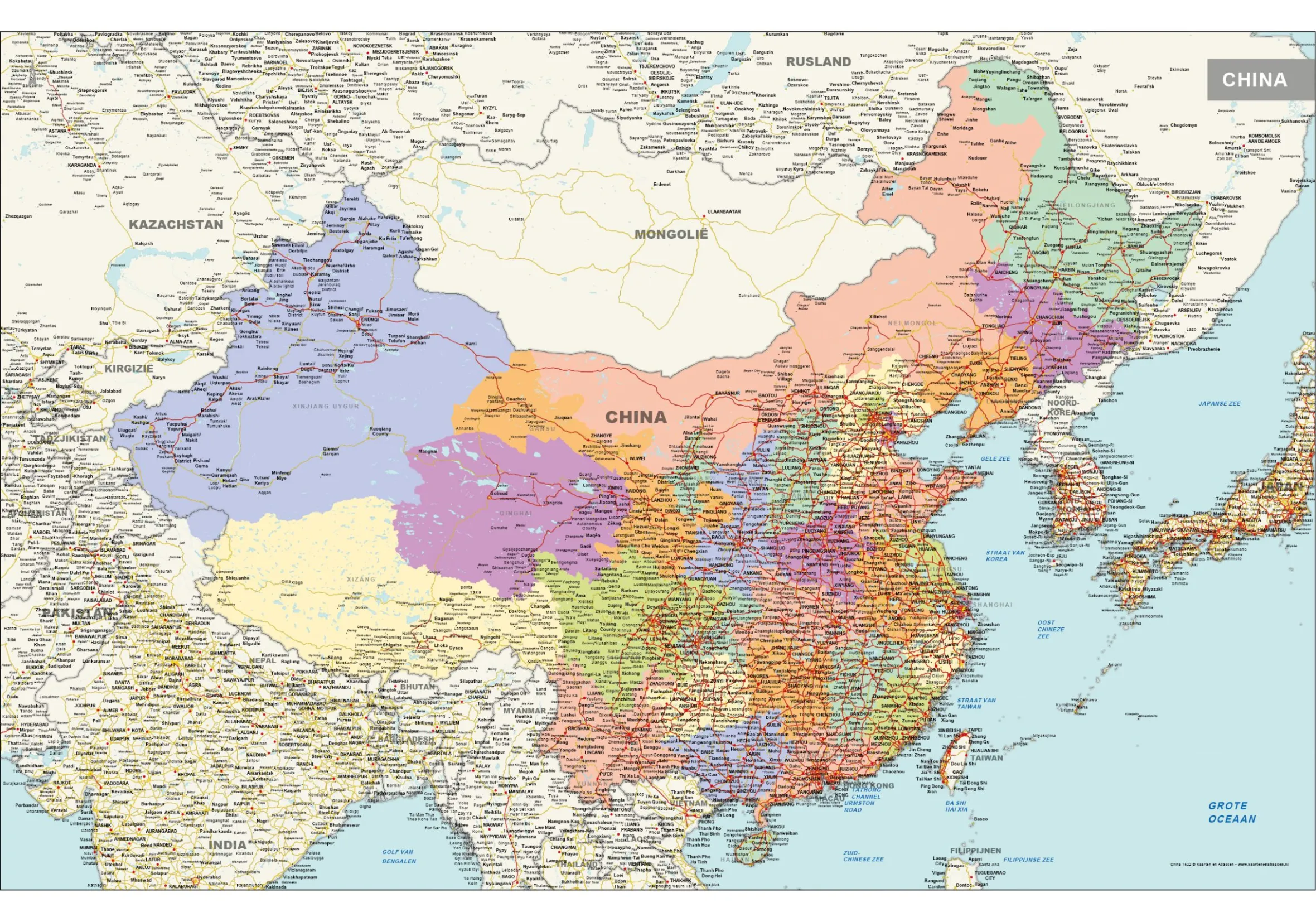 Staatkundige kaart China 1522