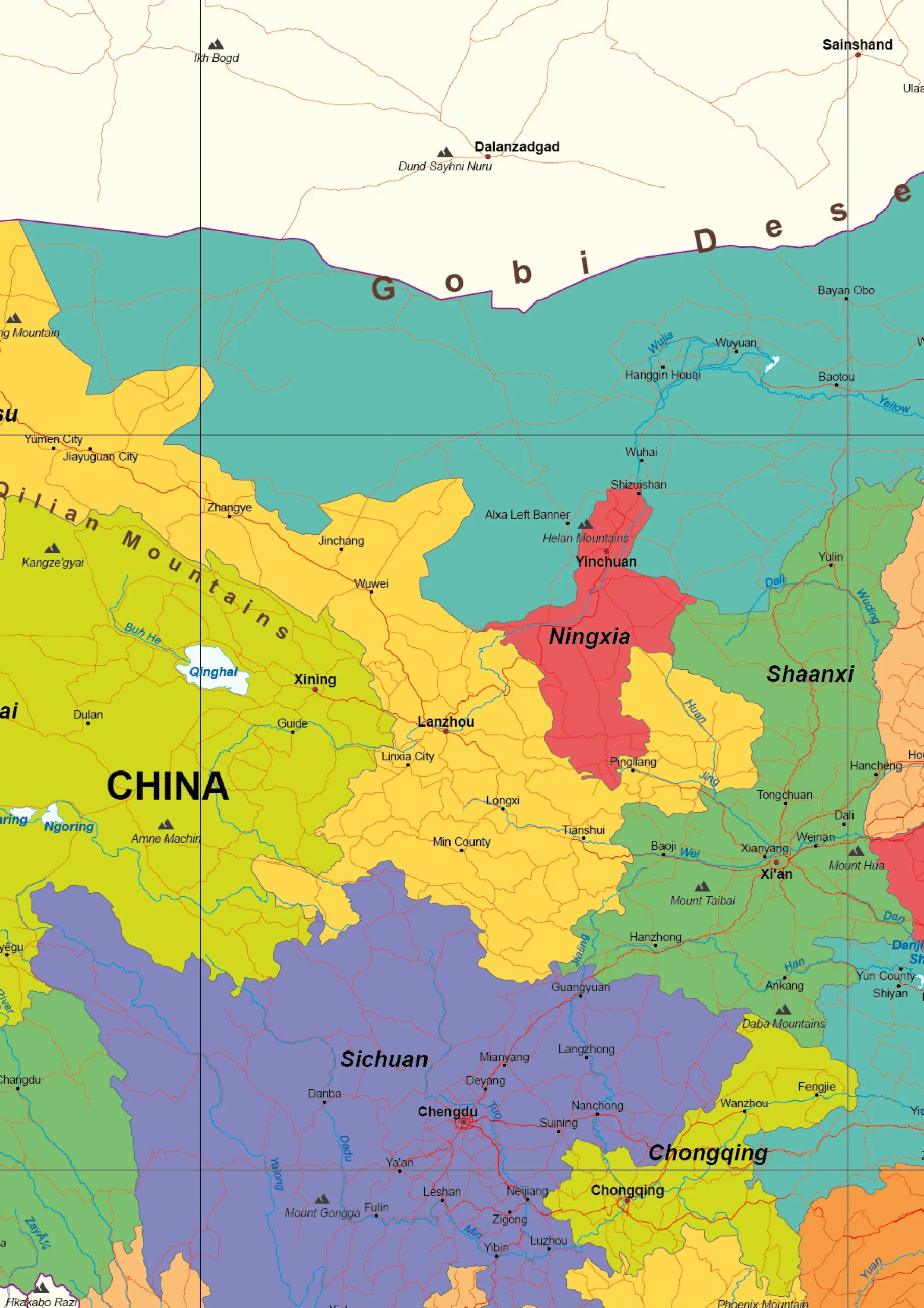 Staatkundige Kaart China 1789