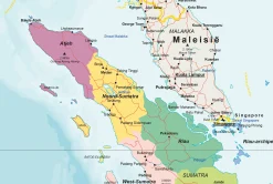 Staatkundige kaart Indonesië 1808
