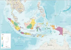 Staatkundige kaart Indonesië 1808
