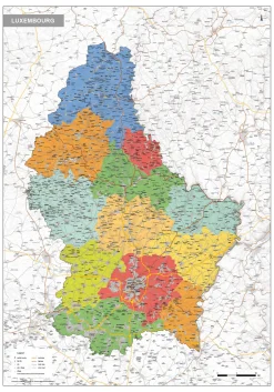 Staatkundige kaart Luxemburg 1638