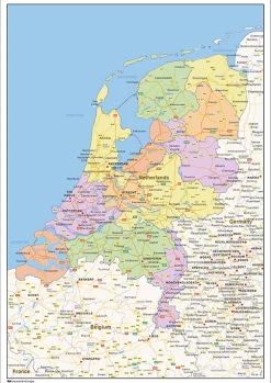 Staatkundige landkaart Nederland 1452